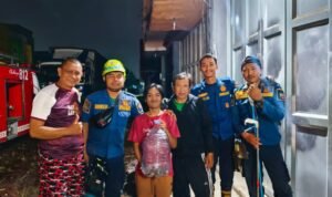 Damkar dan Warga Tangkap Ular